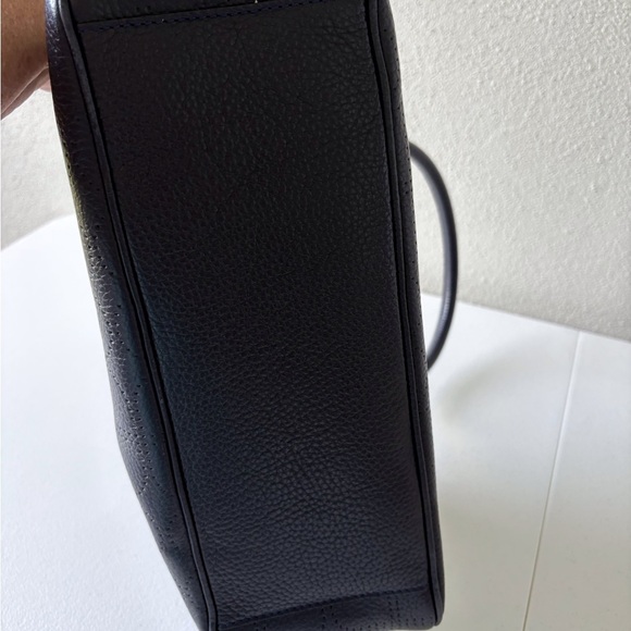 Kate Spade Perforated Navy Blue Leather Rectangle Green Lining Teacher Office - Picture 10 of 15